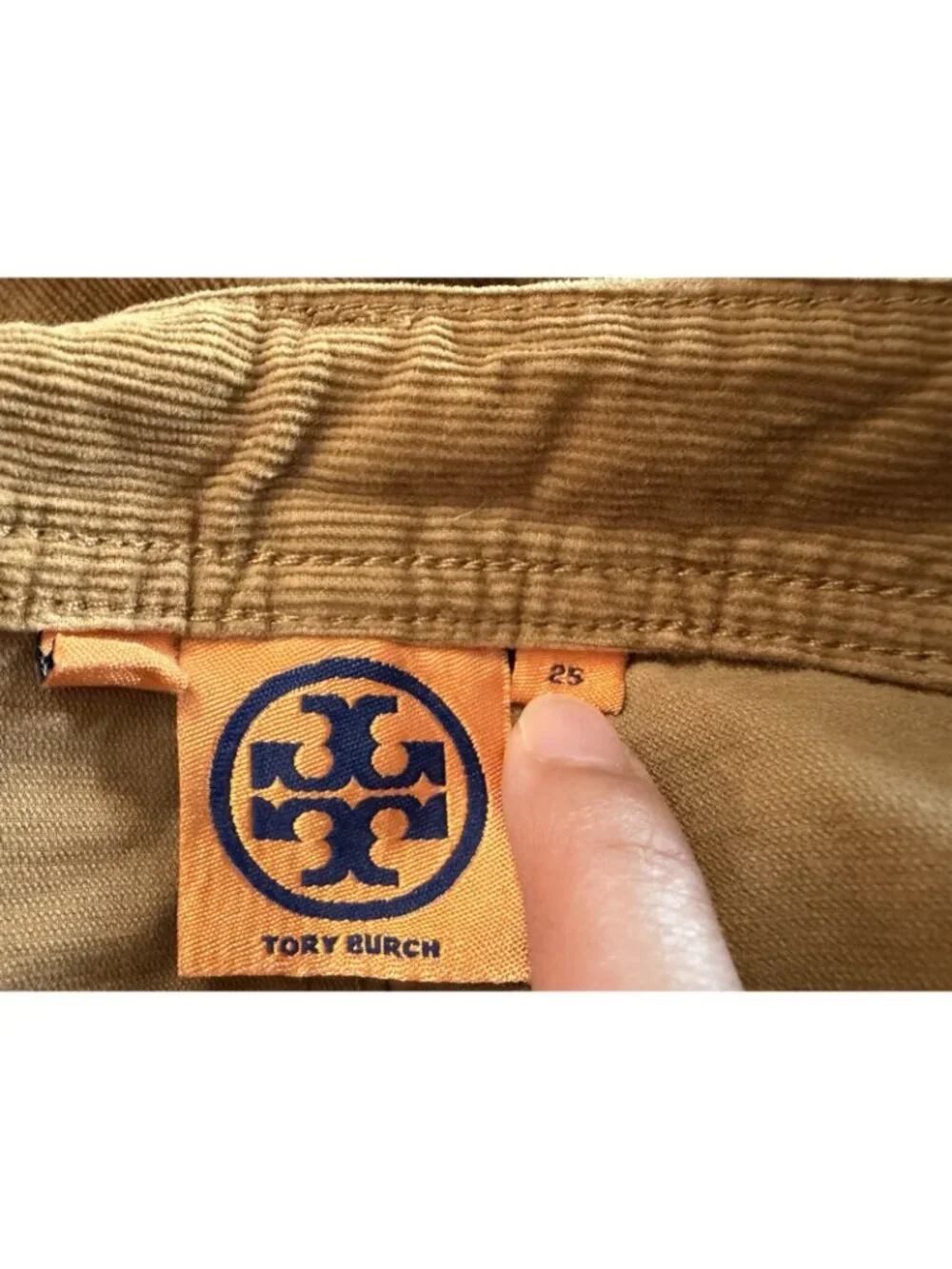 Tory Burch Tan Corduroy Pants Y2K Low Rise Boot Cut Sz 25
